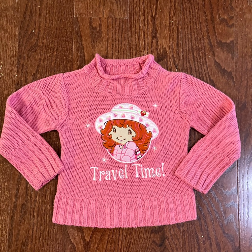 Y2K Strawberry Shortcake 2008 Travel Time sweater 3T